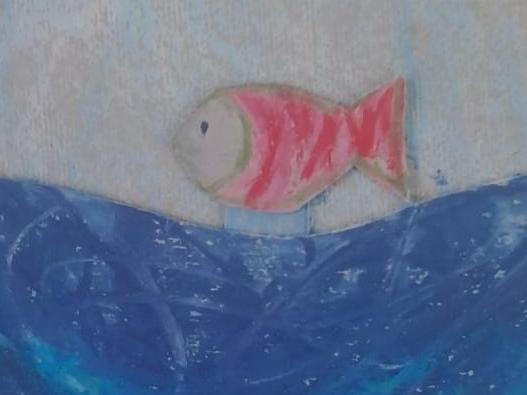 dibujo de pez en movimiento