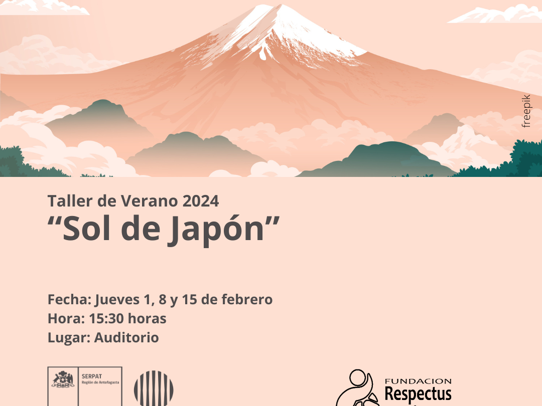 afiche de taller sol de japón